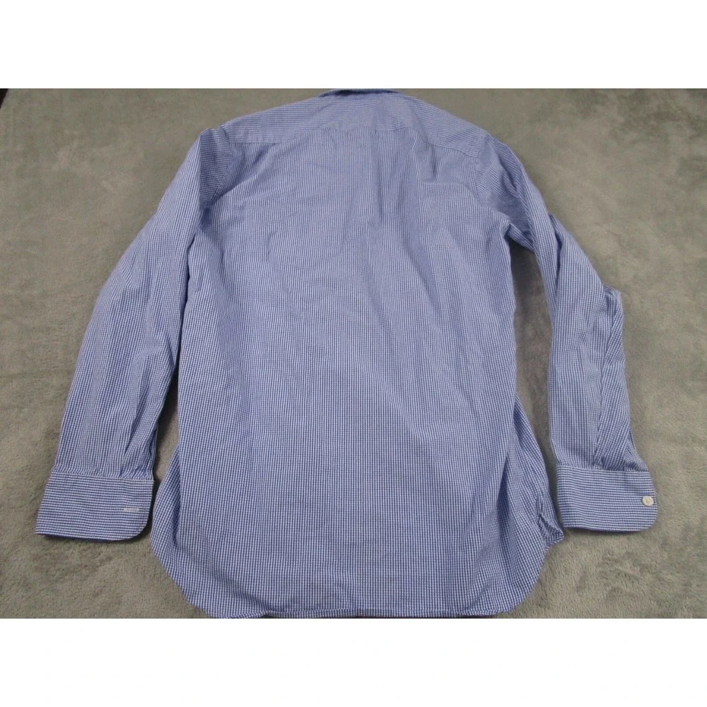 J Crew Shirt Mens Small‎ Blue Checked Thompson Button Up Preppy Long SLeeve